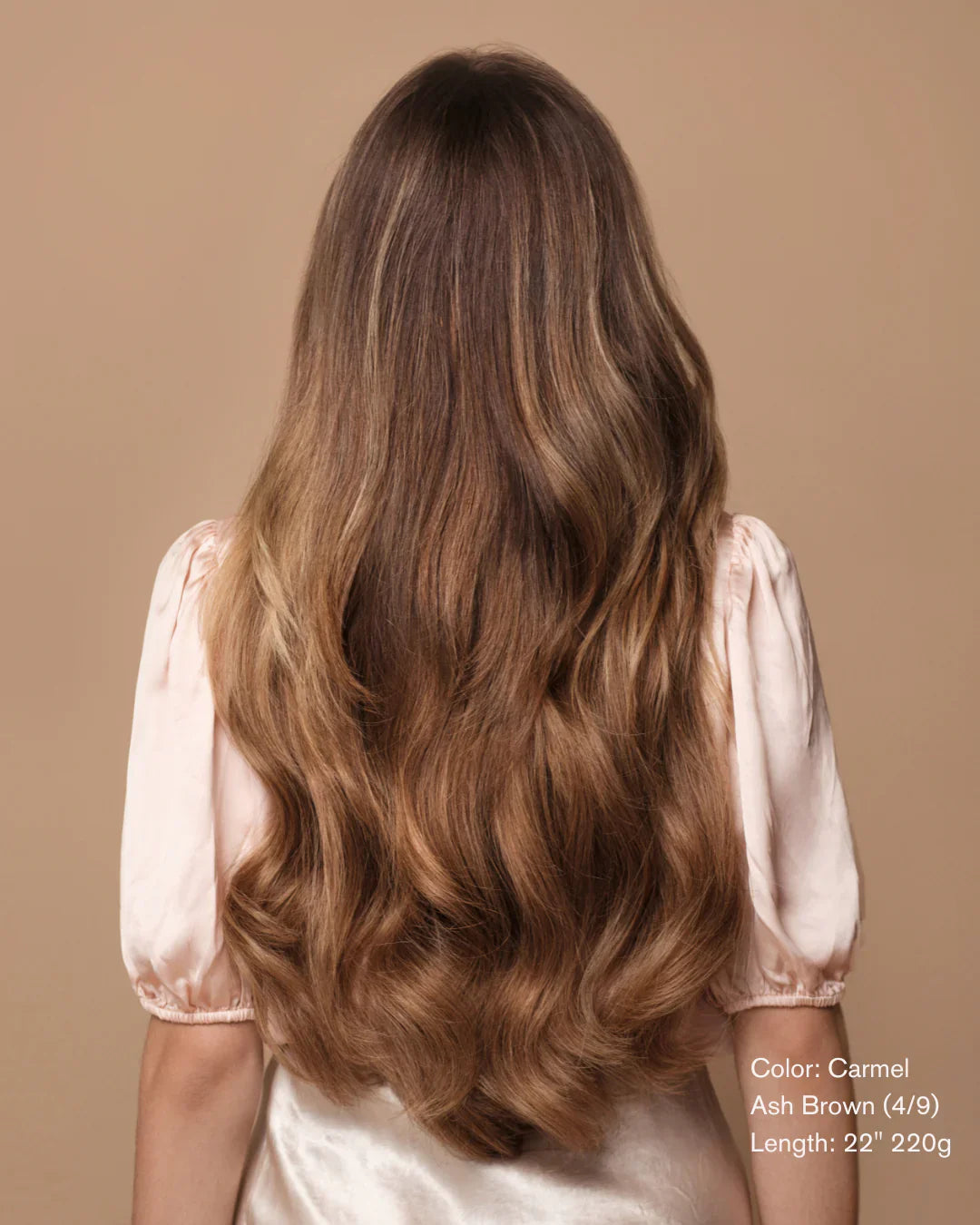 Caramel Ash Blend (4/9) 18" 125g - Clip-Ins