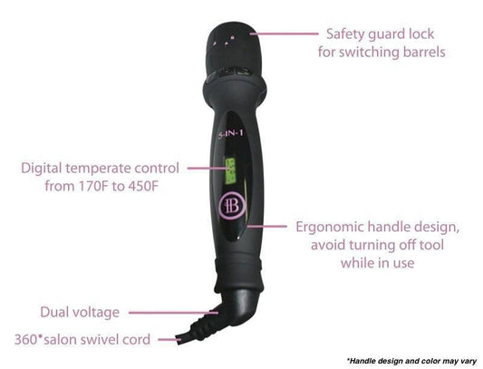 Styling Tool Handle for hair curler, hair waver, and thermal brush (BOMBAY HAIR)
