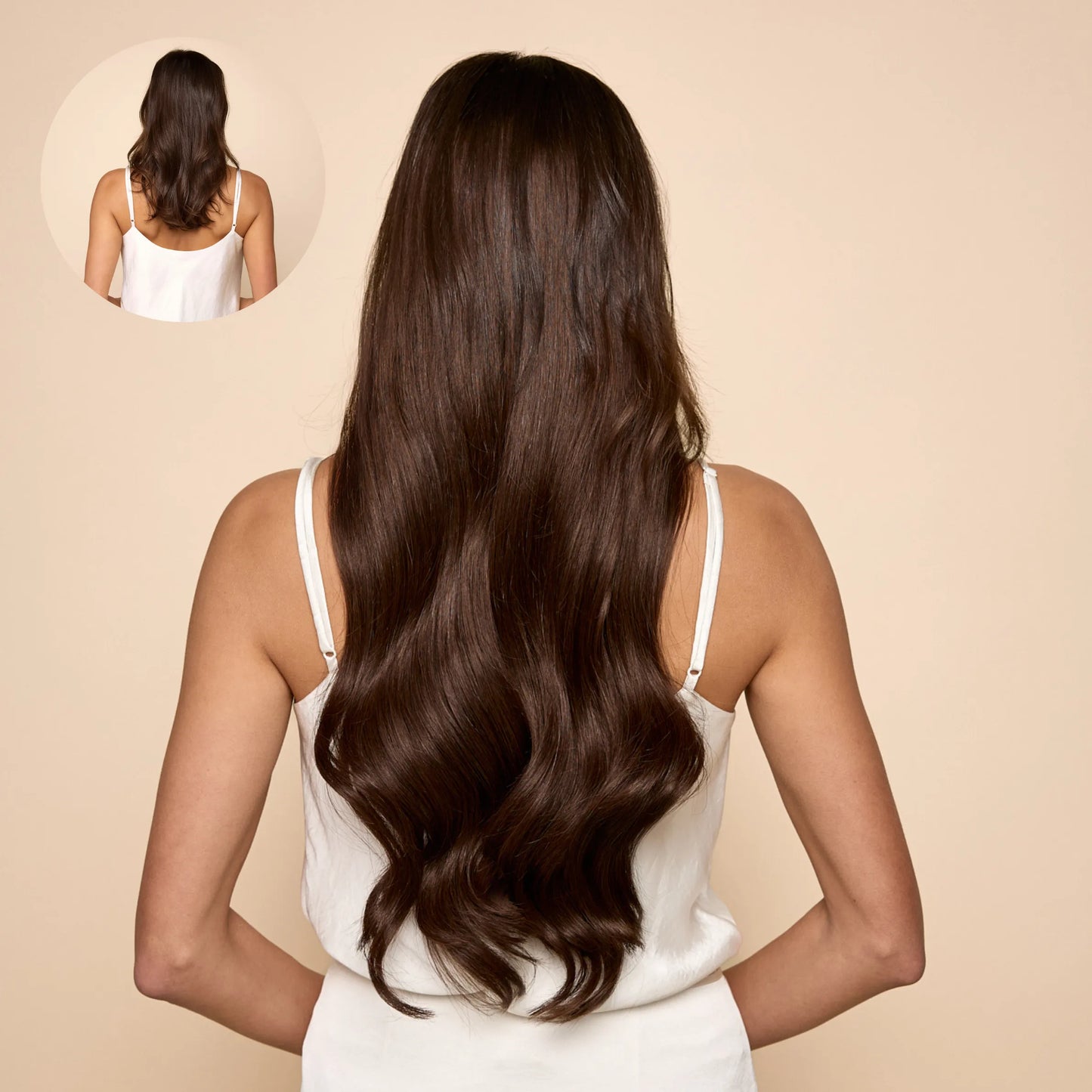 Medium Brown (2B) 22" 220g - Clip-Ins