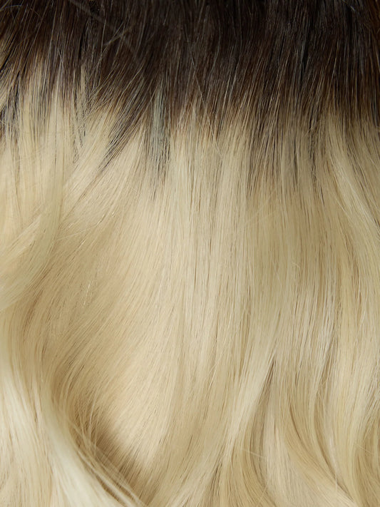 Rooted- Espresso (#1C) to White Blonde (#60B) 20" Keratin Tip